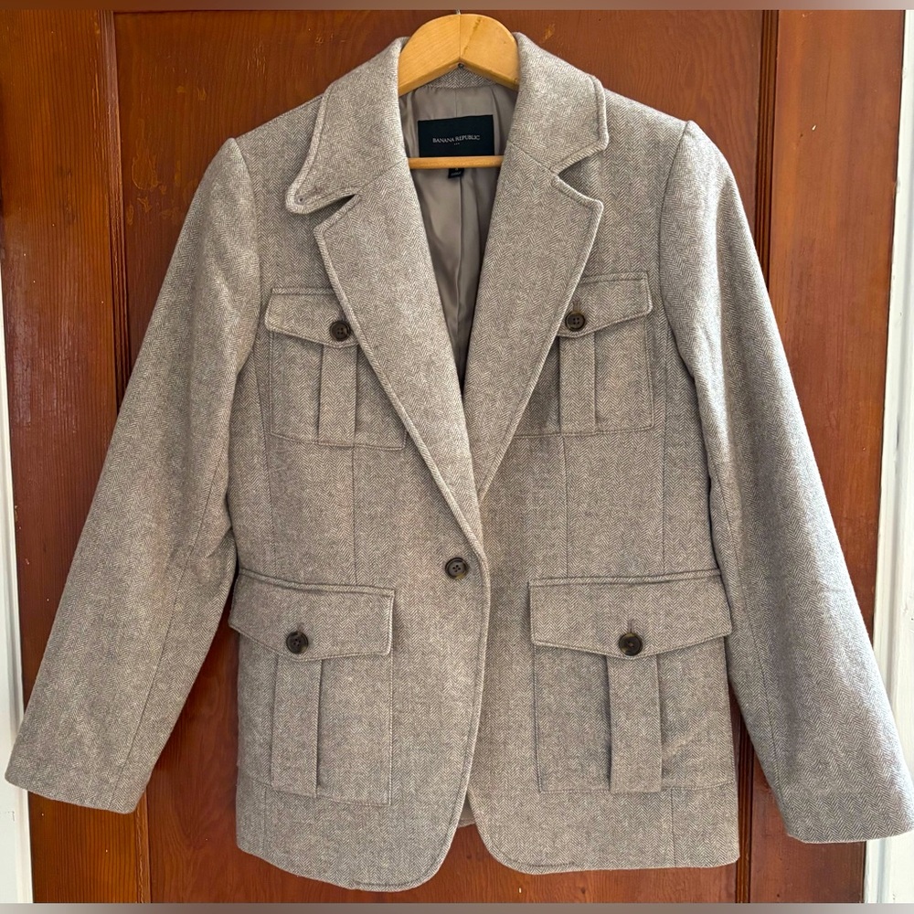 Banana Republic tweed jacket.